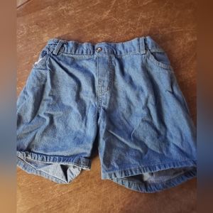 Blue stretchy waist shorts